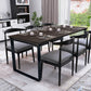 Black Pine Wood Modern Dining Table Set 1/5/7 Pcs Dinette Set for Home Clearhalo 'Dining Room Sets' 'Dining Tables & Seating' 'dining_room_set' 'furn' 'furn_dining_room_set' 'Furniture' 'Kitchen & Dining Furniture' 1200x1200_9691fb57-d666-4a25-a820-2444e4213e15