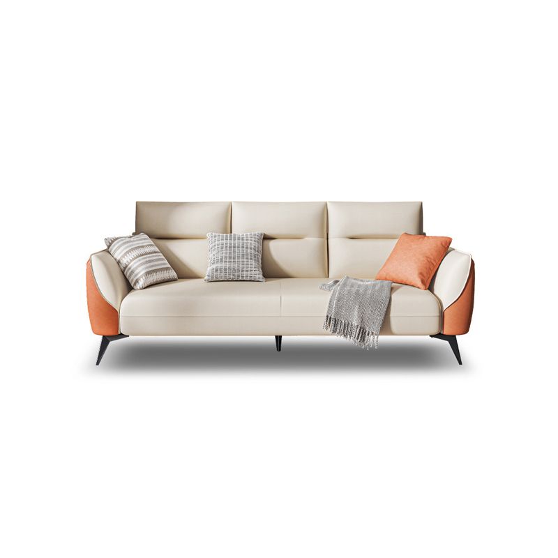 Contemporary Glam Faux Leather Sofa with Storage, Square Arm for Living Room Clearhalo 'furn' 'furn_sofas' 'Furniture' 'Living Room Furniture' 'Sofa' 'sofas' 1200x1200_9692a04c-baf7-41d0-a970-af8978341021