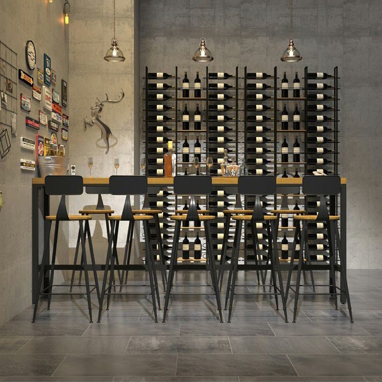 Modern 1/6/11 Pieces Bar Table Set Rectangle Pine Wood Counter Table with High Stools Clearhalo 'Bar Furniture' 'furn' 'furn_home_bar_bar_sets' 'Furniture' 'Home Bars & Bar Sets' 'home_bar_bar_sets' 'Kitchen & Dining Furniture' 1200x1200_9692ee60-03b6-4a45-b509-557f4625dcc0