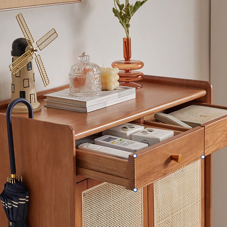 Mid-Century Modern Rectangle Storage Cabinet Natural Finish Accent Cabinet Clearhalo 'Cabinets & Chests' 'cabinets_chests' 'furn' 'furn_cabinets_chests' 'Furniture' 'Living Room Furniture' 1200x1200_9694333d-08cd-4139-a135-66ddb0b457c7