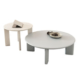 Scandinavian Solid Wood Cocktail Table Round 4 Legs Coffee Table Set