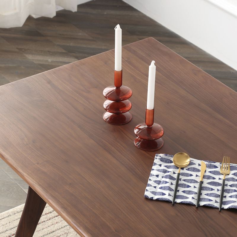 1/5 pezzi set da pranzo moderno a rettangolo in legno massiccio per uso domestico