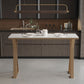 Set Tavolo da Bar Glam in Metallo 1/2/5 Pezzi Tavolo da Bar Rettangolare con Sgabelli Alti