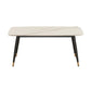 Contemporary Rectangular White Stone Dining Table with Steel Legs Clearhalo 'Dining Tables & Seating' 'Dining Tables' 'dining_table' 'furn' 'furn_dining_table' 'Furniture' 'Kitchen & Dining Furniture' 1200x1200_9696af1a-8560-4980-bdb4-a5cf76403358