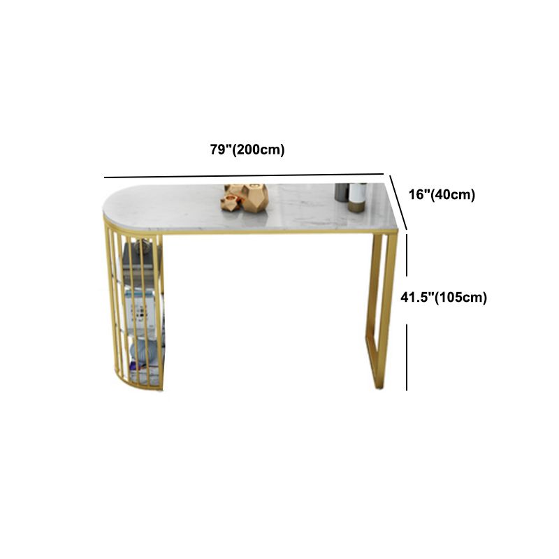 Stone Bar Dining Table Glam Style Rectangle Bar Table with Double Pedestal for Dining Room Clearhalo 'Bar Furniture' 'Bar Tables' 'bar_tables' 'furn' 'furn_bar_tables' 'Furniture' 'Kitchen & Dining Furniture' 1200x1200_9696daac-be8d-4c31-a408-e1442ded10ca