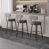 Black Metal Nordic Barstool Low Back Indoor Tall Stool with Upholstered Seat Clearhalo 'Bar Furniture' 'Bar Stools' 'bar_stools' 'furn' 'furn_bar_stools' 'furniture_bar_stools' 'Kitchen & Dining Furniture' 'kitchen&dining_furn' 'kitchen' 'kitchen_furn' Furniture' 1200x1200_9697817a-4007-461b-bde9-4d26e9cb910a