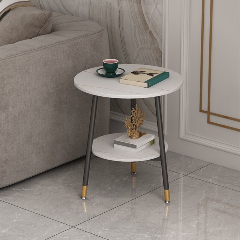 21.6"H X 19.6"W X 19.6"D Round Slate Top Side Table Metal 3 Legs End Table Clearhalo 'Coffee & Accent Tables' 'End & Side Tables' 'end_side_tables' 'furn' 'furn_end_side_tables' 'Furniture' 'Living Room Furniture' 1200x1200_9697ec47-e9eb-4425-9339-6444ab387325