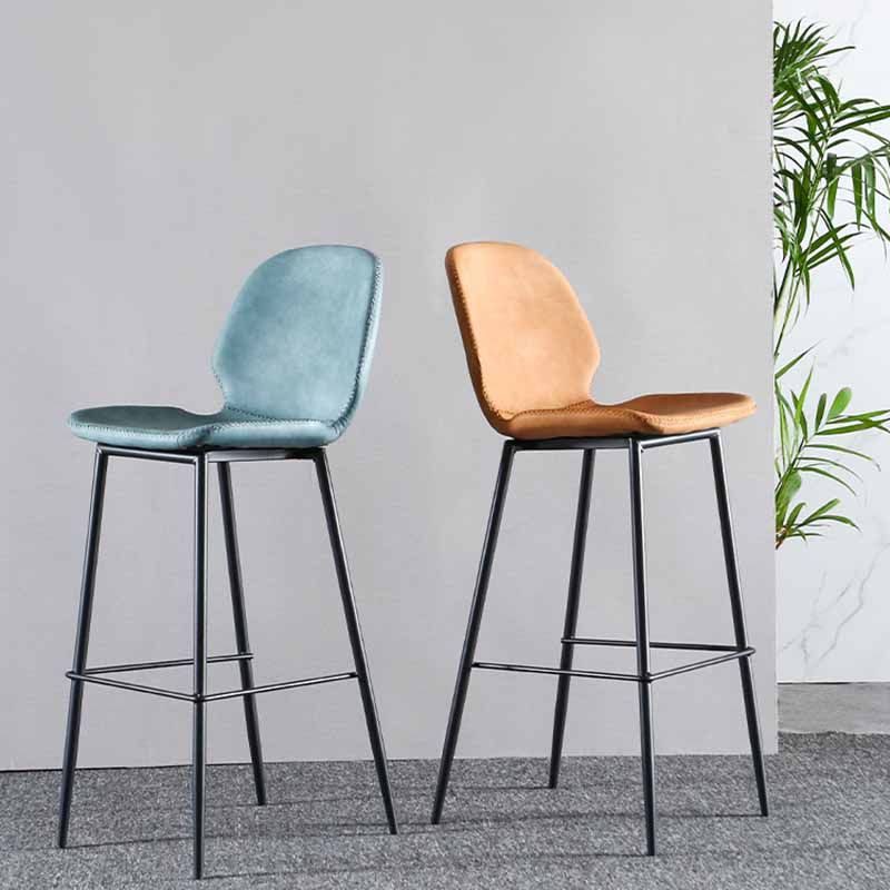 Industrial Leather Counter Stools Black Metal Low Back Bar Stools with Footrest Clearhalo 'Bar Furniture' 'Bar Stools' 'bar_stools' 'furn' 'furn_bar_stools' 'furniture_bar_stools' 'Kitchen & Dining Furniture' 'kitchen&dining_furn' 'kitchen' 'kitchen_furn' Furniture' 1200x1200_96986a6d-8758-4d5f-b3b9-f5f41340c9e9