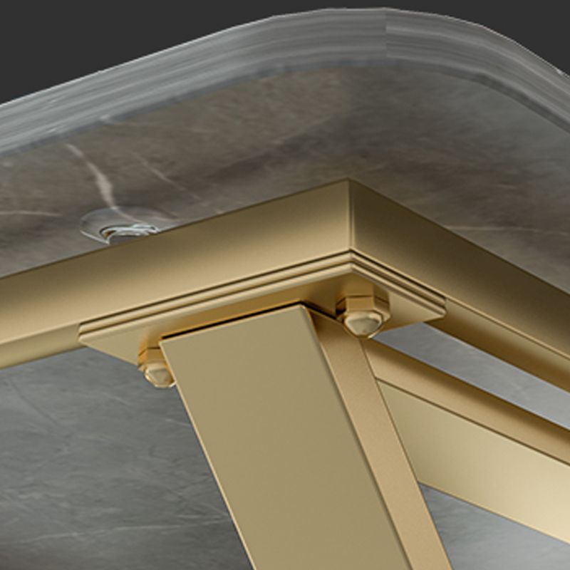 Moderner Büroschreibtisch Rechteckige Goldmetallbeine Schreibtisch für Zuhause und Büro