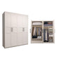 White Wood Wardrobe Cabinet With Drawers and Clothes Hanging Rod Storage Armoire Clearhalo 'Armoires & Wardrobes' 'armoires_wardrobes' 'Bedroom Furniture' 'furn' 'furn_armoires_wardrobes' 'Furniture' 1200x1200_9699bf89-6303-4c78-9d16-66dfec5579e1