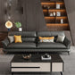 Contemporary Living Room Flared Arm Cushions Genuine Leather Sofa