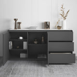 3-Drawer Engineered Wood Sideboard Modern Credenza with Stone Countertop for Living Room Clearhalo 'buffet_sideboard' 'Buffets & Sideboards' 'furn' 'furn_buffet_sideboard' 'Furniture' 'furniture_buffet_sideboard' 'Kitchen & Dining Furniture' 1200x1200_969a7821-2c7a-4d68-9be9-215b1eb963fc