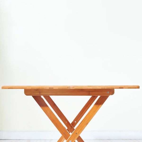 Modern Folding Dining Table Wood Tabletop for Living Room in Brown Clearhalo 'Dining Tables & Seating' 'Dining Tables' 'dining_table' 'furn' 'furn_dining_table' 'Furniture' 'Kitchen & Dining Furniture' 1200x1200_969d935d-f99b-457e-aa9e-c575fdb8b0dc