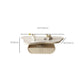 Table basse sur pied moderne en ardoise, forme libre, table de cocktail