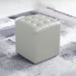 Pouf de cuero cuadrado estándar resistente a las manchas contemporáneas