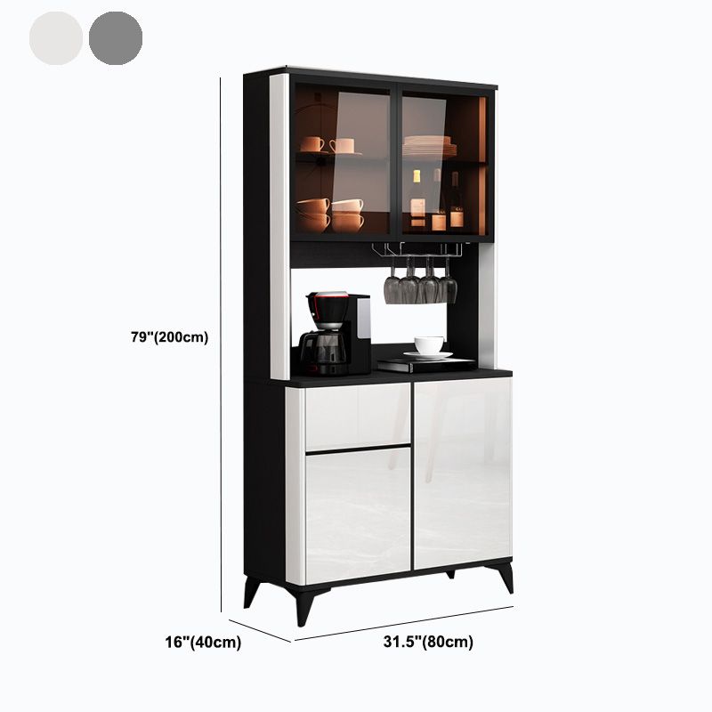 Contemporary Side Board Engineered Wood Sideboard for Kitchen Clearhalo 'buffet_sideboard' 'Buffets & Sideboards' 'furn' 'furn_buffet_sideboard' 'Furniture' 'Kitchen & Dining Furniture' 1200x1200_96a101ae-2fad-44bf-aa64-9ff0af381c24