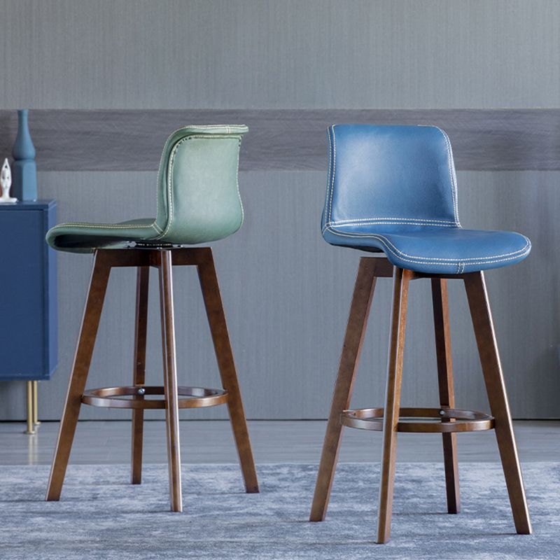 Scandinavia Style Bar-stool Wooden Legs Rectangle Seat for Kitchen Bar Clearhalo 'Bar Furniture' 'Bar Stools' 'bar_stools' 'furn' 'furn_bar_stools' 'furniture_bar_stools' 'Kitchen & Dining Furniture' 'kitchen&dining_furn' 'kitchen' 'kitchen_furn' Furniture' 1200x1200_96a39967-7956-451a-8bfb-ff3c274f8429