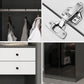 Black Glass Wardrobe Armoire Modern Style Wardrobe for Bedroom