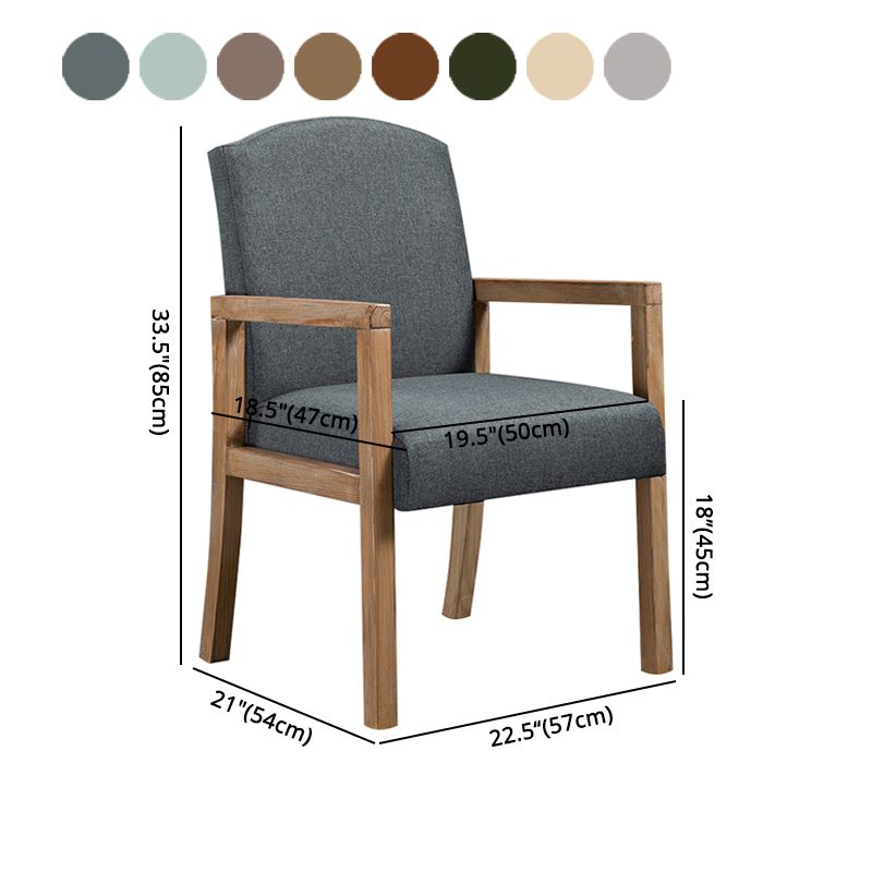 Contemporary Dining Arm Chair Matte Finish Solid Wood Parsons Chair with 4 Legs Clearhalo ' kitchen&dining_furn' 'Dining Chairs' 'Dining Tables & Seating' 'dining_chair' 'furn' 'furn_dining_chair' 'Furniture' 'furniture_dining_chair' 'Kitchen & Dining Furniture' 'kitchen' 1200x1200_96a57a8a-405e-4a45-afa0-aaf49be4246f