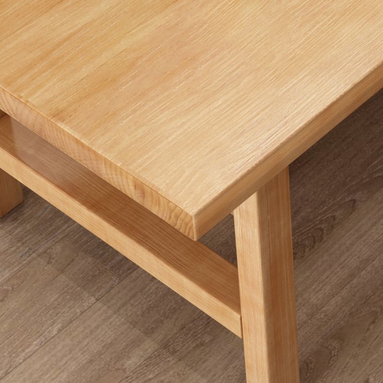 Simple Kitchen Rectangle Dining Table Solid Wood Khaki Dining Table with Double Pedestal Bases Clearhalo ' dining_table' 'Dining Tables & Seating' 'Dining Tables' 'furn' 'furn_dining_table' 'Furniture' 'furniture_dining_table' 'Kitchen & Dining Furniture' 'kitchen&dining_furn' 'kitchen' 'kitchen_dining_table' 1200x1200_96a60b35-eb3e-4596-8984-aa7df41aec4a