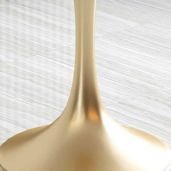 Metal Traditional Luxury Round Table White Sintered Stone Top Table with Tulip Base Clearhalo 'Dining Tables & Seating' 'Dining Tables' 'dining_table' 'furn' 'furn_dining_table' 'Furniture' 'Kitchen & Dining Furniture' 1200x1200_96a71cd1-9e49-44fc-8424-8645b00636b7