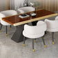 Modern Style Dining Table Solid Wood Rectangle Table with Black Base Clearhalo 'Dining Tables & Seating' 'Dining Tables' 'dining_table' 'furn' 'furn_dining_table' 'Furniture' 'Kitchen & Dining Furniture' 1200x1200_96a77bb1-44f1-4d24-890d-1fd3d7d3f4cf