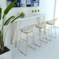 Gold Glam Style Bar Table in Iron Top and Faux Marble Milk Tea Shop Bar Table, Only Table Clearhalo 'Bar Furniture' 'Bar Tables' 'bar_tables' 'furn' 'furn_bar_tables' 'Furniture' 'furniture_bar_tables' 'Kitchen & Dining Furniture' 1200x1200_96a7ef5d-2f09-4852-922f-ff4a6ba9a02e