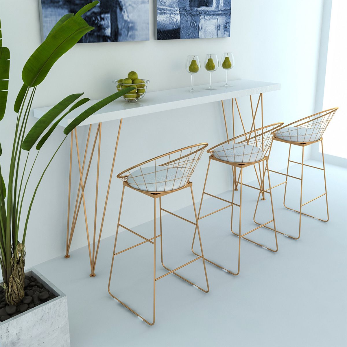 Gold Glam Style Bar Table in Iron Top and Faux Marble Milk Tea Shop Bar Table, Only Table Clearhalo 'Bar Furniture' 'Bar Tables' 'bar_tables' 'furn' 'furn_bar_tables' 'Furniture' 'furniture_bar_tables' 'Kitchen & Dining Furniture' 1200x1200_96a7ef5d-2f09-4852-922f-ff4a6ba9a02e