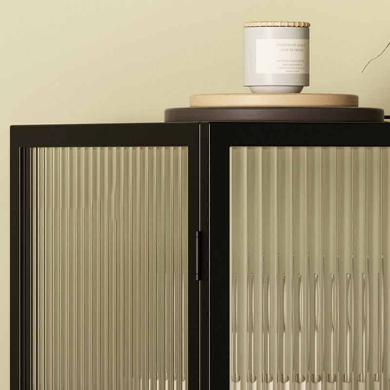 53"H Rectangular Metal Side Board Modern Minimalist Home Sideboard with Door Clearhalo 'buffet_sideboard' 'Buffets & Sideboards' 'furn' 'furn_buffet_sideboard' 'Furniture' 'Kitchen & Dining Furniture' 1200x1200_96a86e54-9f54-455f-819b-387744e063f8