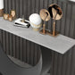 Glam Stone Console Accent Table Rectangle End Table for Hall