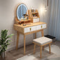 Wood-based Panel Walnut/log with 2 Drawers and Dressing Table with Storage Racks