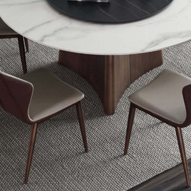 Contemporary Round Stone Standard Height Table Dining Table with Pedestal Base Clearhalo ' dining_table' 'Dining Tables & Seating' 'Dining Tables' 'furn' 'furn_dining_table' 'Furniture' 'furniture_dining_table' 'Kitchen & Dining Furniture' 'kitchen&dining_furn' 'kitchen' 'kitchen_dining_table' 1200x1200_96aba71b-487b-4638-89f4-c9e77f43bd57