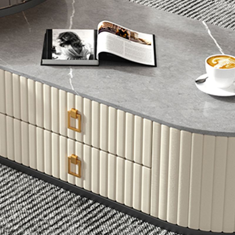 Oval Tropical Coffee Table Slate Storage 2 Nesting Coffee Table Set Clearhalo 'Coffee & Accent Tables' 'Coffee Tables' 'coffee_tables' 'furn' 'furn_coffee_tables' 'Furniture' 'Living Room Furniture' 1200x1200_96abe8d0-da6a-4dea-abba-445ebcf6e7dc