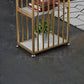 Mesa de comedor de barra de mármol de imitación, mesa de pub con altura de barra rectangular glamorosa y 3 estantes