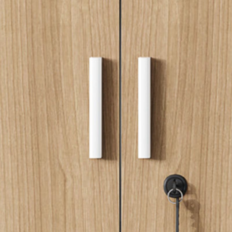 Archivo de madera de ingeniería moderno de Brown con almacenamiento de cerraduras para la oficina en casa