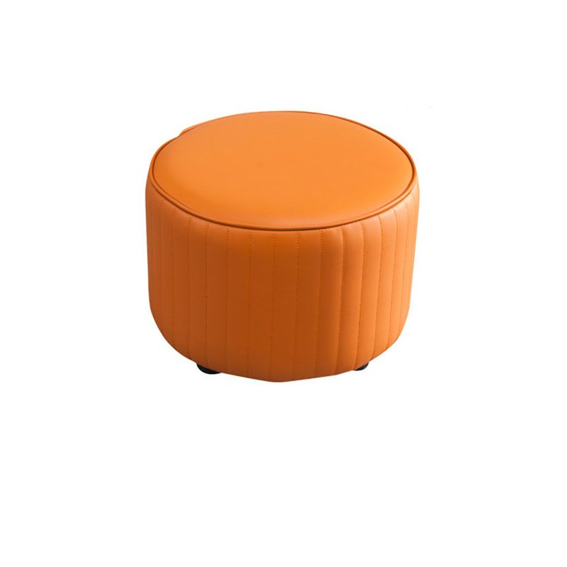 Leather Standard Stool Modern Style Simple Household Round Footstool Clearhalo 'furn' 'furn_ottomans_poufs' 'Furniture' 'Living Room Furniture' 'Ottomans & Poufs' 'ottomans_poufs' 1200x1200_96add879-5f68-4ef7-af86-99c798c231b3