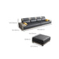 Contemporary Grey Sectional Sofa with Pillow Top Arm in Faux Leather Clearhalo 'furn' 'furn_sectionals' 'Furniture' 'Living Room Furniture' 'Sectionals' 1200x1200_96afa926-a706-47fe-a46c-45ff5b10fff7