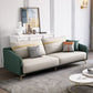 Green Living Room Sofa Sloped Arm Modern Faux Leather Settee with Brass Legs Clearhalo 'furn' 'furn_sofas' 'Furniture' 'furniture_sofas' 'Living Room Furniture' 'Sofa' 'sofas' 1200x1200_96b10ca3-759a-4ed3-9cae-0d971a7df065