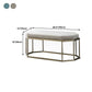 13.8 Inch Wide Cushioned Seating Bench Glam Metal Ottoman Bench Clearhalo 'Benches' 'Chairs & Seating' 'furn' 'furn_benches' 'Furniture' 'Living Room Furniture' 1200x1200_96b16eb6-fd6d-4889-b73c-1bb8fbfd972f