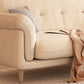 Contemporary Fabric Tufted Flared Arm Living Room Standard Seating