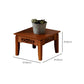 Contemporary 4 Legs Side Table Wood Side End Snack Table with Shelf