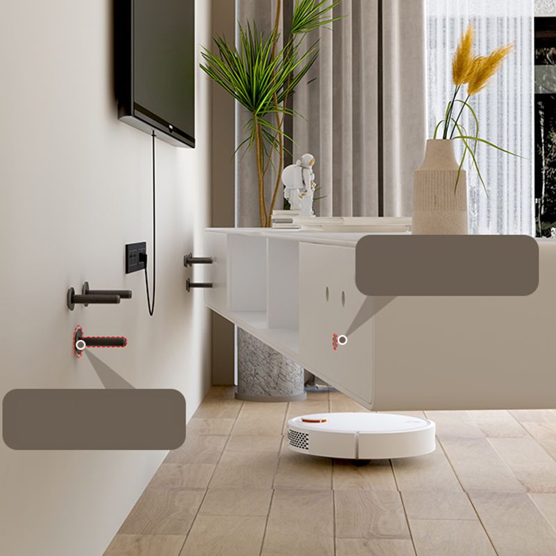 Modern TV Console Wall-mounted Media Console Enclosed Storage Console with Drawer Clearhalo 'furn' 'furn_tv_stands_entertainment_centers' 'Furniture' 'Living Room Furniture' 'TV Stands & Entertainment Centers' 'TV Stands & Media Storage Furniture' 'tv_stands_entertainment_centers' 1200x1200_96b335f9-97a5-471e-bdc5-00d0fd059982