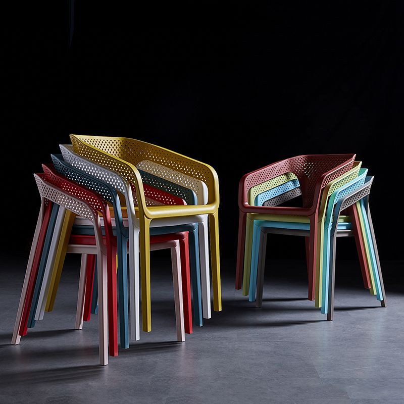 Contemporary Style Plastic Dining Chair Stackable Dining Chairs for Kitchen Clearhalo ' kitchen&dining_furn' 'Dining Chairs' 'Dining Tables & Seating' 'dining_chair' 'furn' 'furn_dining_chair' 'Furniture' 'furniture_dining_chair' 'Kitchen & Dining Furniture' 'kitchen' 1200x1200_96b3a7e7-0964-4828-a96a-c57d5b7bfaba