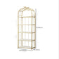 Glam Style Antique Finish Shelf Bookcase Metal Etagere Bookshelf with Shelves