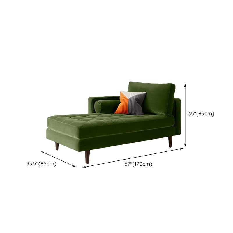 Contemporary Upholstered Chaise Lounge Square Arms Chaise in Green/Blue Clearhalo 'Chairs & Seating' 'Chaise Lounge' 'chaise_lounge' 'furn' 'furn_chaise_lounge' 'Furniture' 'Living Room Furniture' 1200x1200_96b51d67-2376-4867-8d92-53fe0ed38ab1