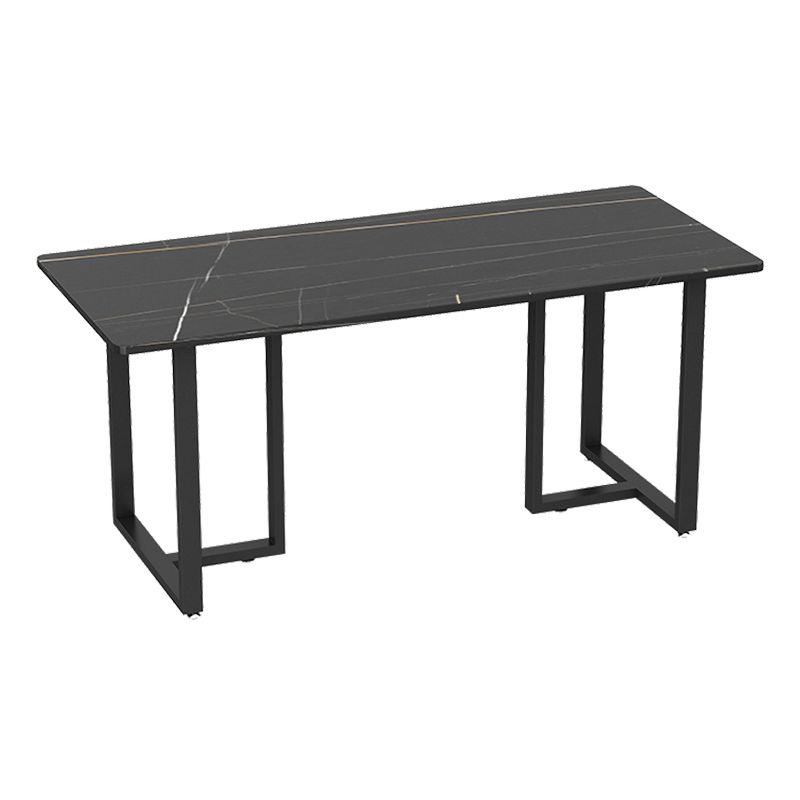Industrial Sintered Stone Dinner Room Kitchen Table Black Table with Metal Base for Dinning Room Clearhalo ' dining_table' 'Dining Tables & Seating' 'Dining Tables' 'furn' 'furn_dining_table' 'Furniture' 'furniture_dining_table' 'Kitchen & Dining Furniture' 'kitchen&dining_furn' 'kitchen' 'kitchen_dining_table' 1200x1200_96b63198-747e-4df1-a0ac-183f2c59668b