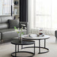 Minimalism Frame Cocktail Table Slate Top Coffee or End Table with Storage Drawers Clearhalo 'Coffee & Accent Tables' 'Coffee Tables' 'coffee_tables' 'furn' 'furn_coffee_tables' 'Furniture' 'Living Room Furniture' 1200x1200_96b731f1-352c-4bb0-afba-905e6f7f2696