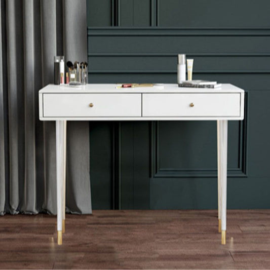 Tavolo da trucco bianco con 2 cassetti 15,74 W x 29,52 "H per camera da letto