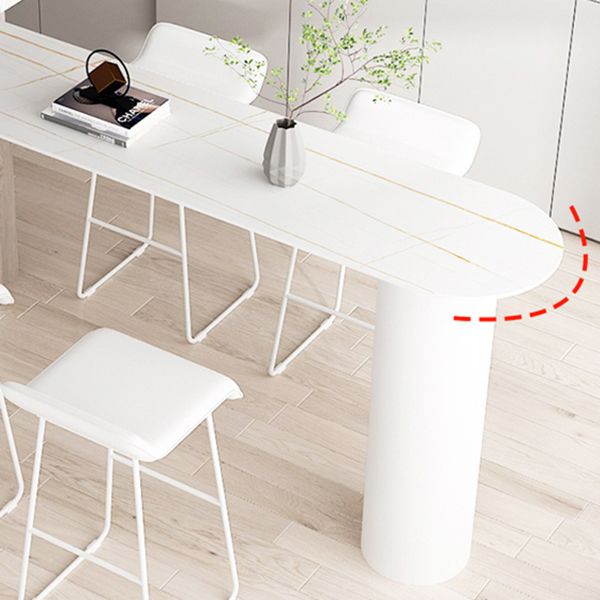 Stone Bar Table Traditional Luxury Bar Dining Table with Sled Base Clearhalo 'Bar Furniture' 'Bar Tables' 'bar_tables' 'furn' 'furn_bar_tables' 'Furniture' 'Kitchen & Dining Furniture' 1200x1200_96b8de5e-005b-44f7-8c5c-178e18ed25d9