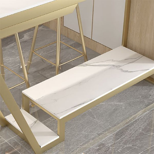 Tavolo da pranzo in pietra bar moderna tavolo da bar rettangolo con cavalletto per soggiorno